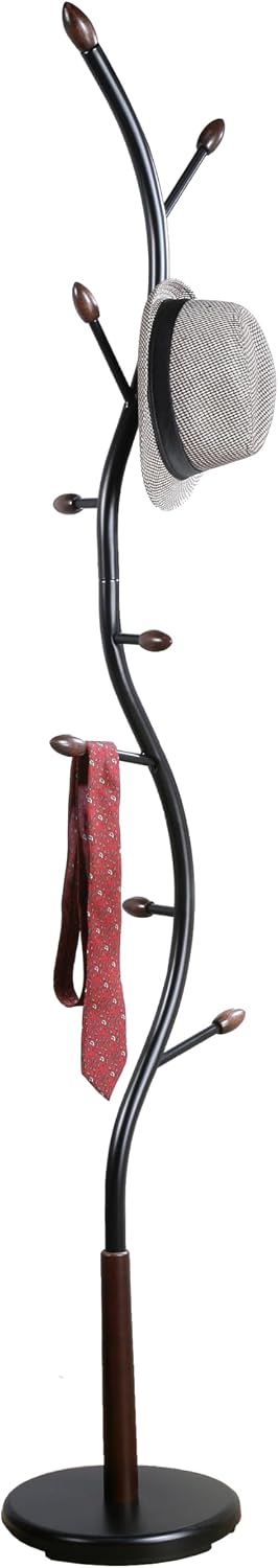 Modern Freestanding Coat Rack, Branch-Style Entryway Organizer