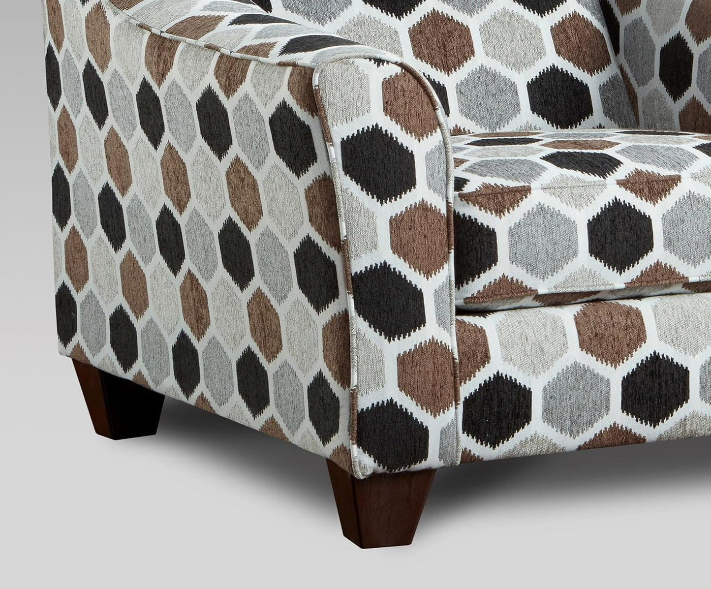 Contemporary Fabric Accent Chair, Plush Pillowback Lounge Chair