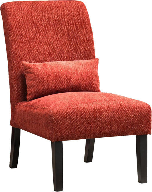 Modern Round Accent Chair, Soft Chenille Upholstered Barrel Chair