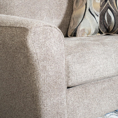Platinum Fabric Accent Chair & Ottoman Set, Plush Pillowback Lounge Chair