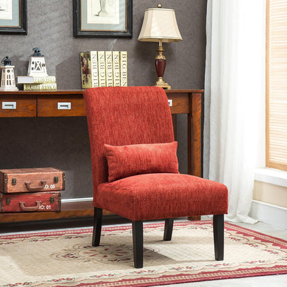 Modern Round Accent Chair, Soft Chenille Upholstered Barrel Chair