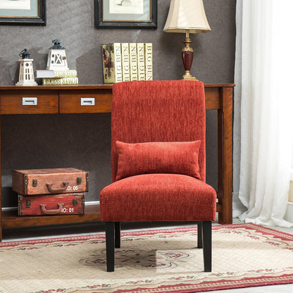 Modern Round Accent Chair, Soft Chenille Upholstered Barrel Chair