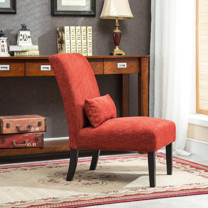Modern Round Accent Chair, Soft Chenille Upholstered Barrel Chair